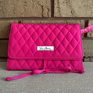 Vera Bradley Pink Quilted Travel Jewelry Case